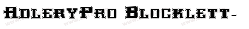 AdleryPro Blocklett字体转换